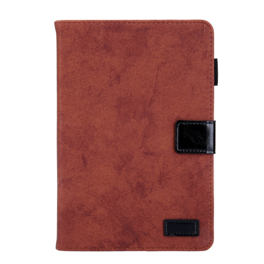 For iPad mini 6 / mini 2024 Fabric Contrast Color Smart Leather Tablet Case(Brown) - iPad mini 2024 Cases by buy2fix | Online Shopping UK | buy2fix