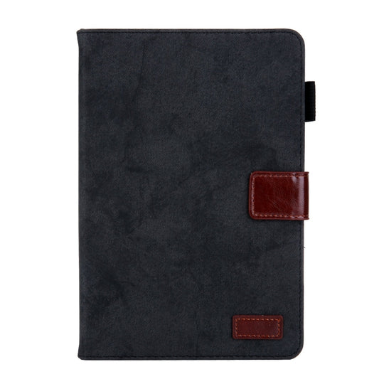 For iPad mini 6 / mini 2024 Fabric Contrast Color Smart Leather Tablet Case(Black) - iPad mini 2024 Cases by buy2fix | Online Shopping UK | buy2fix