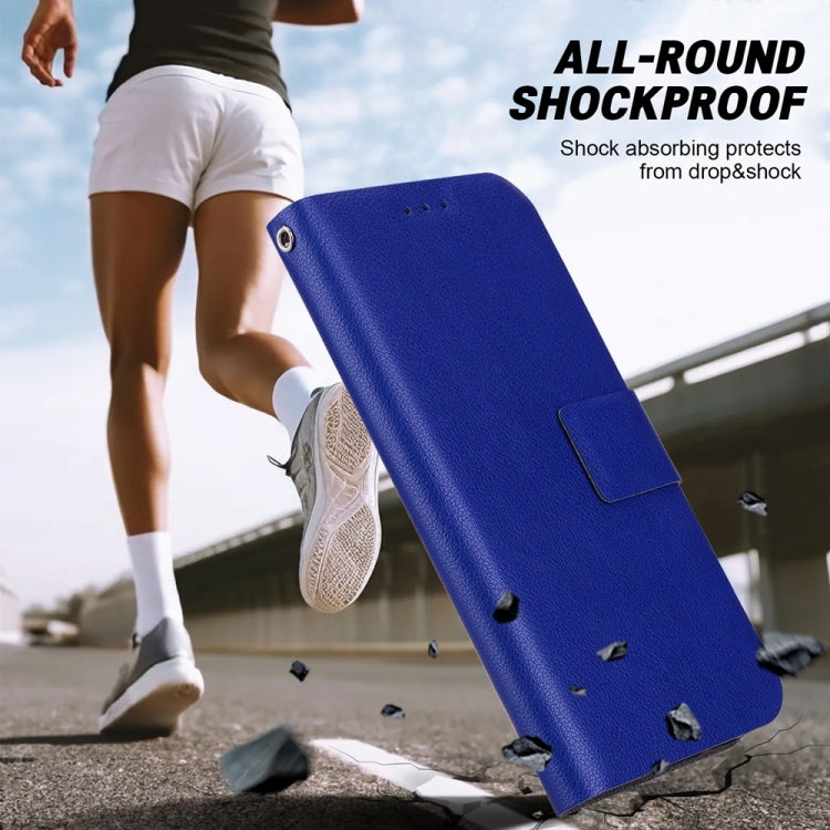 For Samsung Galaxy S25+ 5G Ultra-thin Voltage Magnetic Buckle Leather Phone Case(Blue) by buy2fix