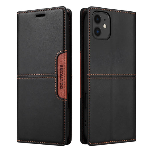 For iPhone 11 GQUTROBE G01 RFID Anti-theft Leather Phone Case(Black) - iPhone 12 Pro Max Cases by GQUTROBE | Online Shopping UK | buy2fix