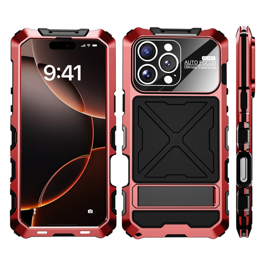 For iPhone 16 Pro Max R-JUST Life Waterproof Dustproof Shockproof Phone Case(Red) by R-JUST