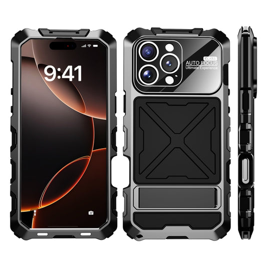 For iPhone 16 Pro R-JUST Life Waterproof Dustproof Shockproof Phone Case(Black) by R-JUST