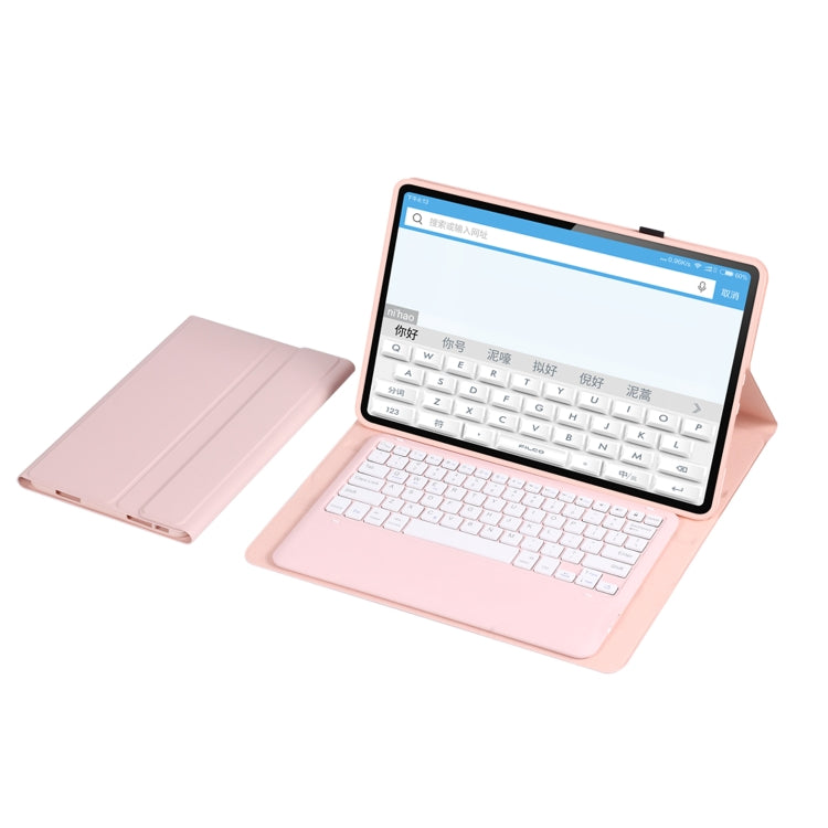 For Xiaomi Pad 6 Max 14 A0N8 Ultra-thin Detachable Bluetooth Keyboard Leather Tablet Case(Pink White) by buy2fix