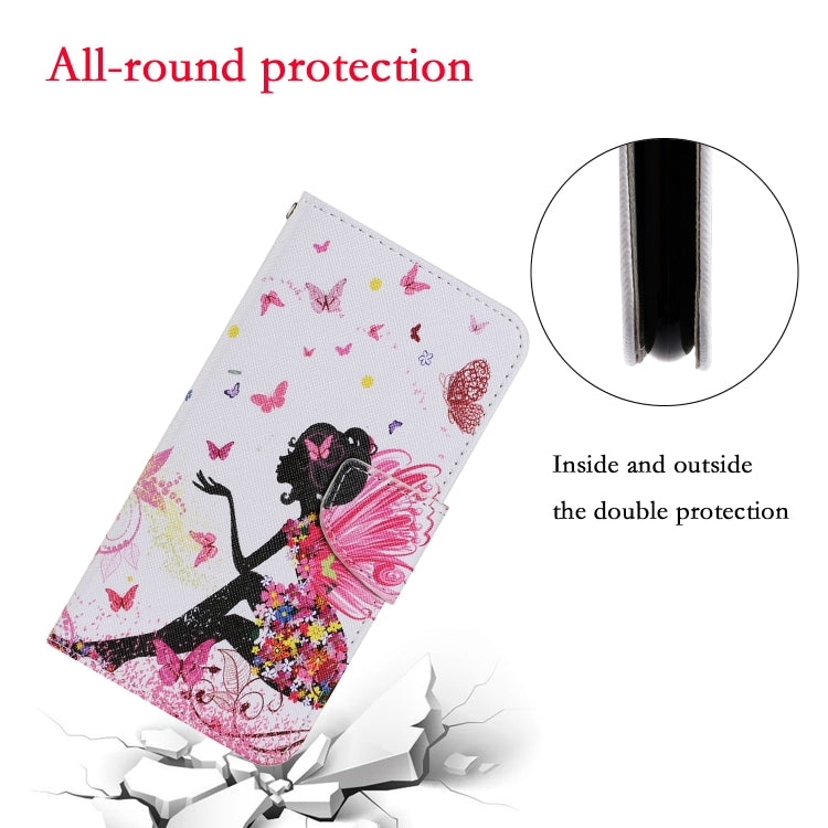 For Samsung Galaxy S25 5G Colored Drawing Pattern Leather Phone Case(Dancing Girl) by buy2fix