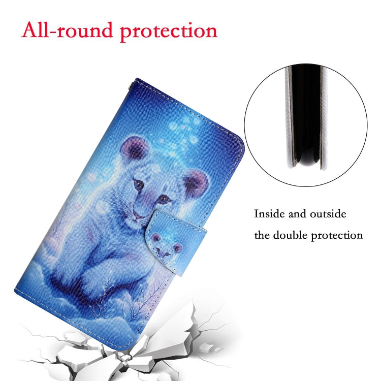 For Samsung Galaxy S25 5G Colored Drawing Pattern Leather Phone Case(Little Leopard) by buy2fix