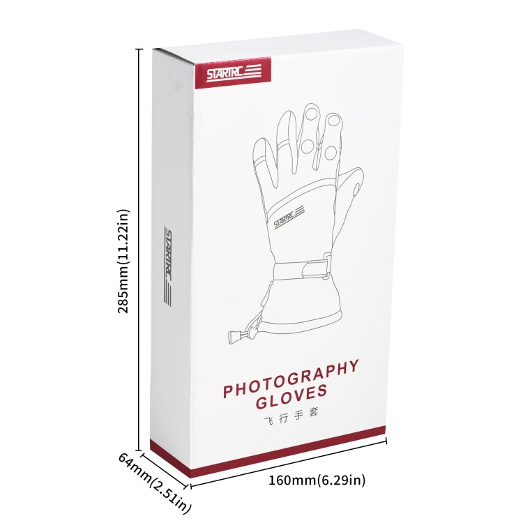 STARTRC Universal Drone Remote Control Photography Gloves Winter Warm Gloves, Size:L(Black) by STARTRC