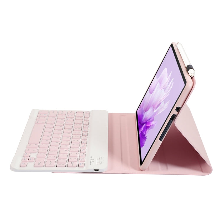 For Huawei MatePad 11.5 S 2024 AH20 Ultra-thin Detachable Bluetooth Keyboard Leather Tablet Case(Pink White) by buy2fix