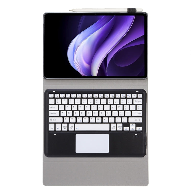 For vivo Pad3 12.1 inch AV10-A TPU Ultra-thin Detachable Bluetooth Keyboard Leather Case with Touchpad(Black + White) by buy2fix