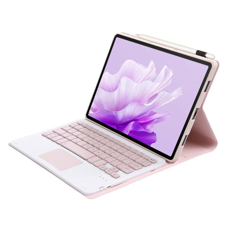 For Honor Pad X9 / X8 Pro 11.5 AH15-A Ultra-thin Detachable Bluetooth Keyboard Leather Tablet Case with Touchpad(Pink White) by buy2fix