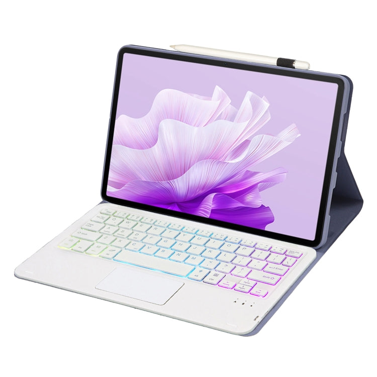 For Huawei MatePad 11.5 S 2024 AH20-AS Ultra-thin Detachable Backlight Bluetooth Keyboard Leather Tablet Case with Touchpad(Lavender White) by buy2fix
