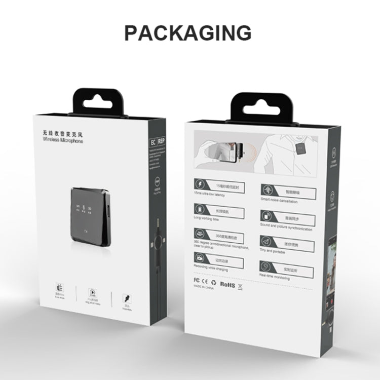 AP009 Wireless Lavalier Microphone with 3 in 1 Receiver(Black) by buy2fix