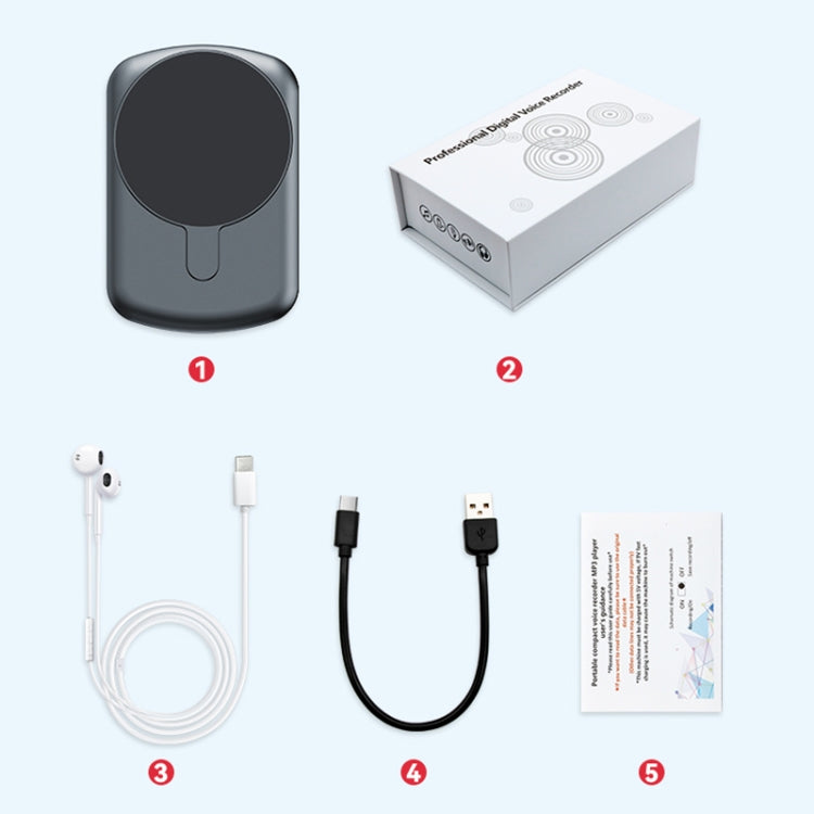 A1A Strong Magnetic Mobile Call Voice Recorder APP Recording Version, Memory:32GB(Black) by buy2fix