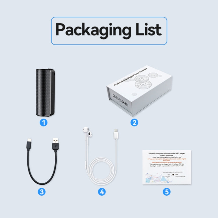 Q70A Magnetic Noise Reduction Voice Recording Pen Support APP Control, Memory:16GB(Black) by buy2fix