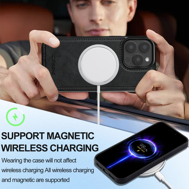 For iPhone 15 Pro Max LC.IMEEKE L3 Series Detachable RFID Card Bag Magsafe Phone Case(Black) - iPhone 15 Pro Max Cases by LC.IMEEKE | Online Shopping UK | buy2fix
