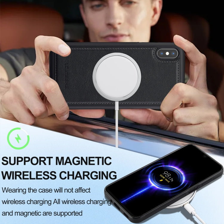 For iPhone XS / X LC.IMEEKE L3 Series Detachable RFID Card Bag Magsafe Phone Case(Black) - More iPhone Cases by LC.IMEEKE | Online Shopping UK | buy2fix