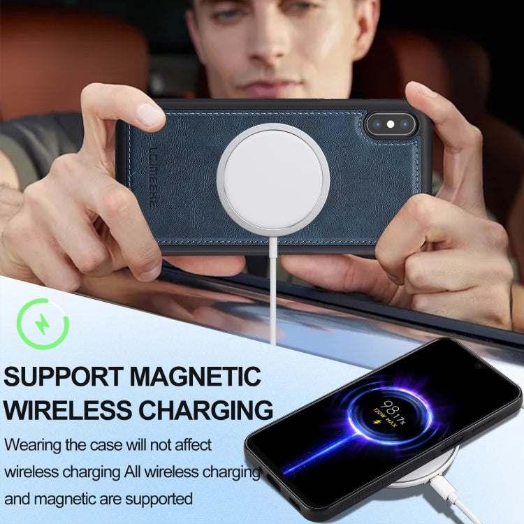 For iPhone XR LC.IMEEKE L3 Series Detachable RFID Card Bag Magsafe Phone Case(Blue) - More iPhone Cases by LC.IMEEKE | Online Shopping UK | buy2fix
