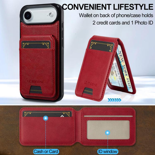 For iPhone 17 Air LC.IMEEKE L3 Series Detachable RFID Card Bag Magsafe Phone Case(Red) - iPhone 17 Air Cases by LC.IMEEKE | Online Shopping UK | buy2fix