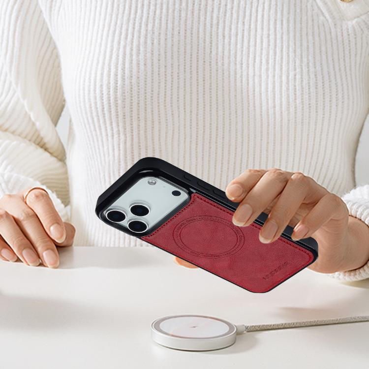 For iPhone 17 Pro LC.IMEEKE L3 Series Detachable RFID Card Bag Magsafe Phone Case(Red) - iPhone 17 Pro Cases by LC.IMEEKE | Online Shopping UK | buy2fix