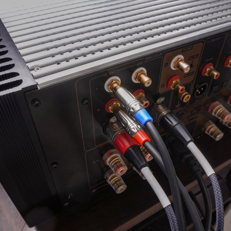 6.35mm 1/4 TRS Stereo Female to Dual RCA Male Y-type Audio Cable, Length:50cm by buy2fix