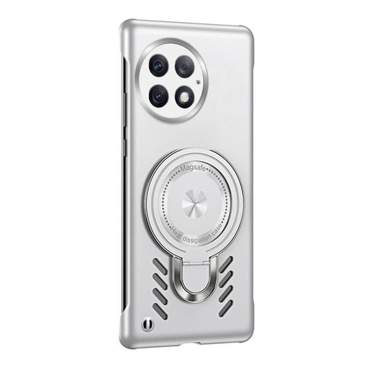 For OnePlus 13 Ice Sense Series Graphene Cooling MagSafe Holder Phone Case(Silver) by buy2fix