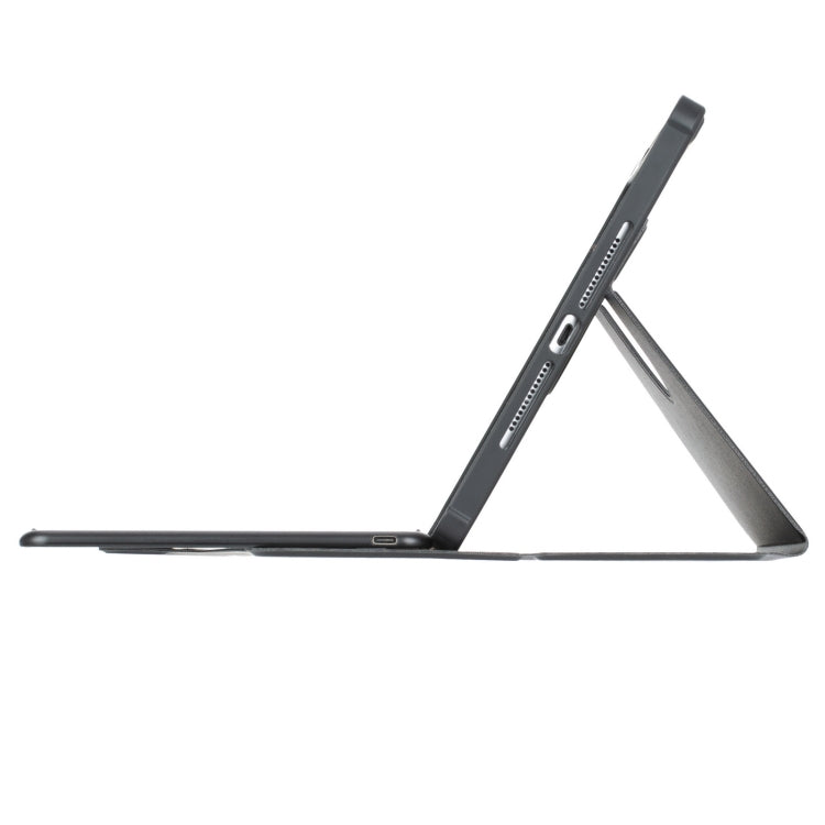 For iPad Pro 11 2024 YL13 360 Rotation Acrylic Transparent Round Keycap Bluetooth Keyboard Leather Case(Black) - For iPad Pro by buy2fix | Online Shopping UK | buy2fix