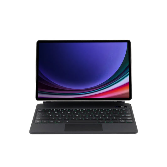 For Samsung Galaxy Tab S9 FE / S9 P710 Magnetic Bluetooth Keyboard Leather Tablet Case(Black) by buy2fix