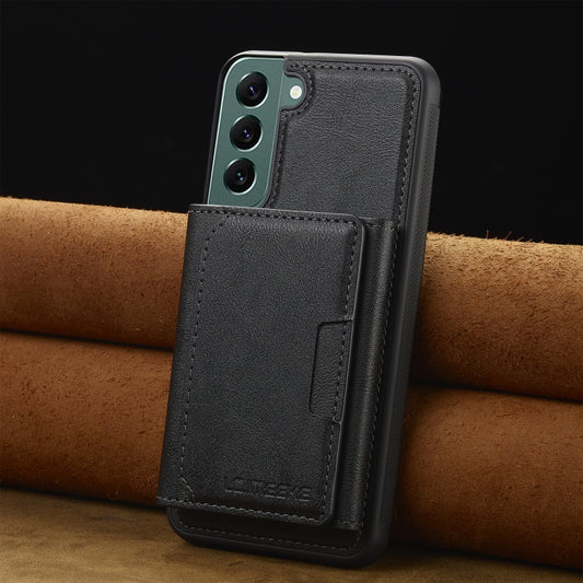 For Samsung Galaxy S21 FE 5G LC.IMEEKE L5 Series Detachable RFID Card Bag Magsafe Phone Case(Black) - Galaxy Phone Cases by LC.IMEEKE | Online Shopping UK | buy2fix