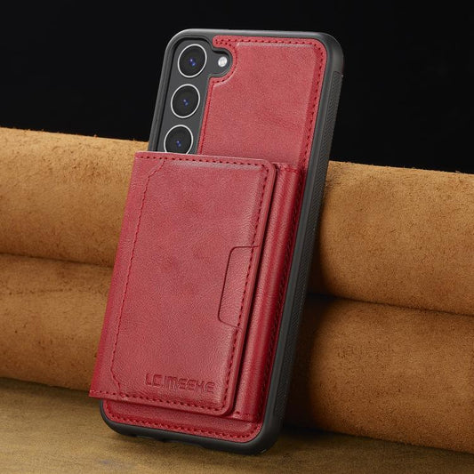 For Samsung Galaxy S25 5G LC.IMEEKE L5 Series Detachable RFID Card Bag Magsafe Phone Case(Red) - Galaxy S25 5G Cases by LC.IMEEKE | Online Shopping UK | buy2fix