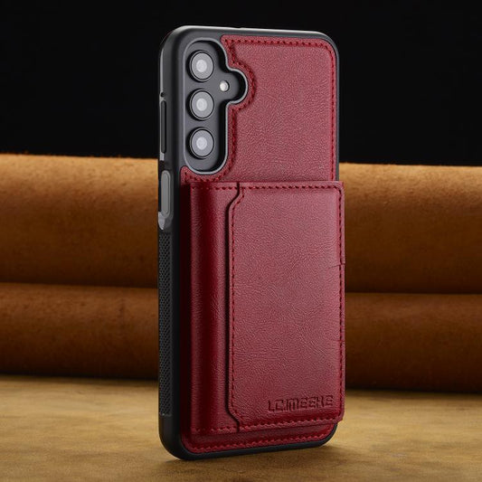 For Samsung Galaxy A56 5G LC.IMEEKE L5 Series Detachable RFID Card Bag Magsafe Phone Case(Red) - Galaxy Phone Cases by LC.IMEEKE | Online Shopping UK | buy2fix