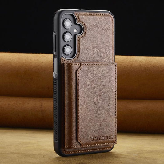 For Samsung Galaxy A36 5G LC.IMEEKE L5 Series Detachable RFID Card Bag Magsafe Phone Case(Brown) - Galaxy Phone Cases by LC.IMEEKE | Online Shopping UK | buy2fix