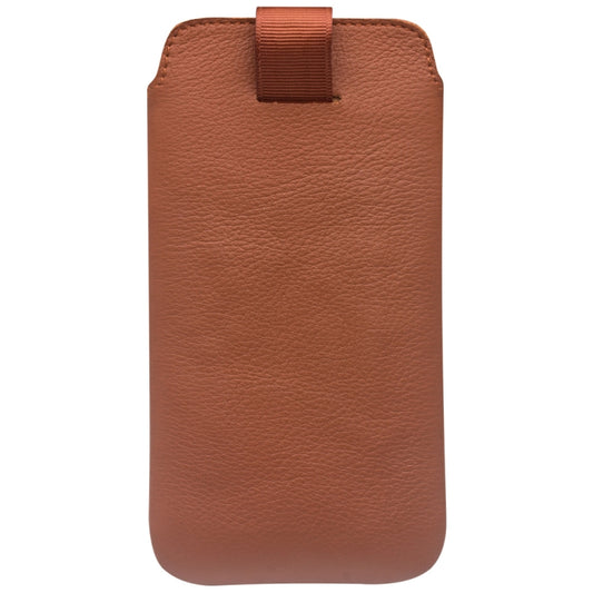 For iPhone XR QIALINO Nappa Texture Top-grain Leather Liner Bag with Card Slots(Brown) by QIALINO