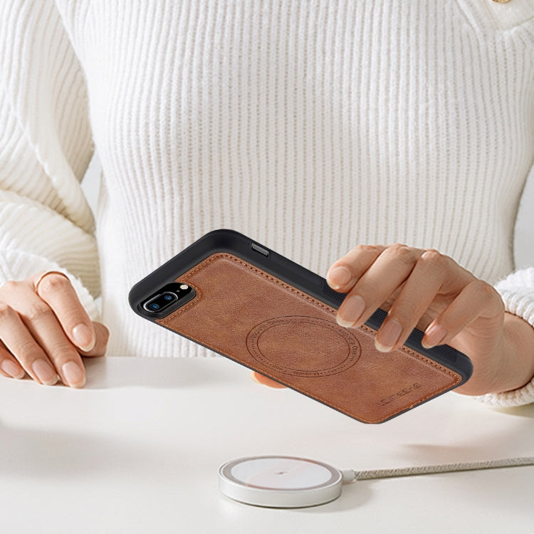 For iPhone 8 Plus / 7 Plus LC.IMEEKE Magsafe Phone Case(Brown) - More iPhone Cases by LC.IMEEKE | Online Shopping UK | buy2fix