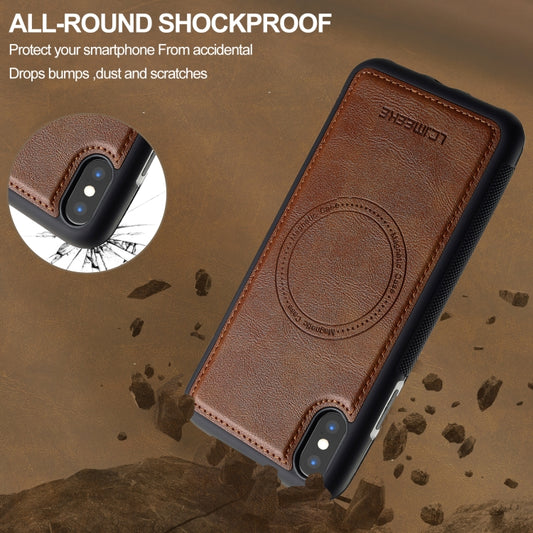 For iPhone XS / X LC.IMEEKE Magsafe Phone Case(Brown) - More iPhone Cases by LC.IMEEKE | Online Shopping UK | buy2fix