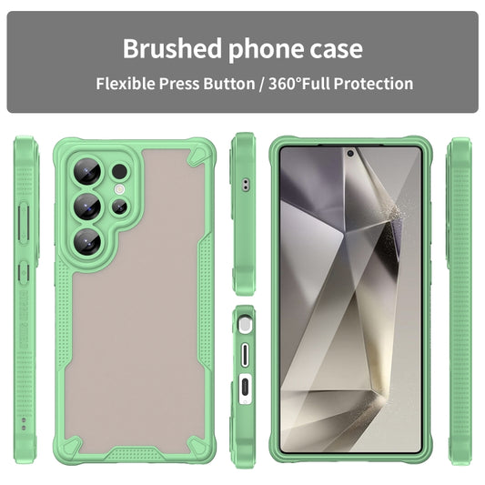 For Samsung Galaxy S25 Ultra 5G Armor Glaze PC Hybrid TPU Phone Case(Green) by buy2fix