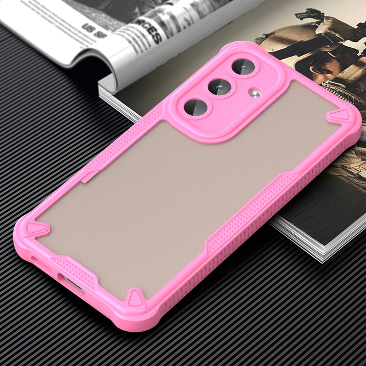 For Samsung Galaxy S25 5G Armor Glaze PC Hybrid TPU Phone Case(Pink) by buy2fix