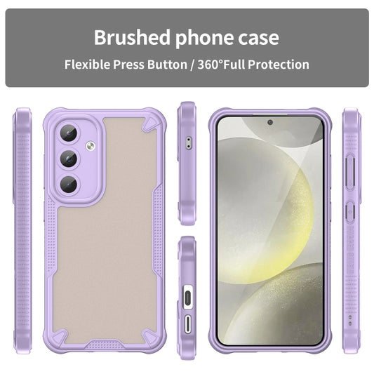 For Samsung Galaxy S25 5G Armor Glaze PC Hybrid TPU Phone Case(Purple) by buy2fix