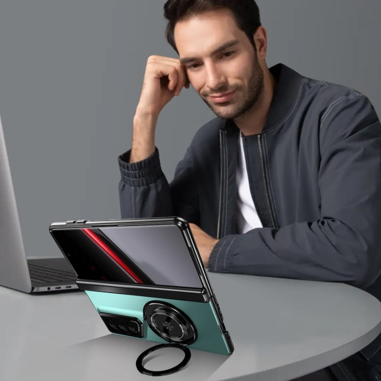 For Honor Magic V2 RSR Porsche Design Gold Medal Rotating Folding Series Ring Holder Phone Case(Royal Blue) - Honor Cases by buy2fix | Online Shopping UK | buy2fix