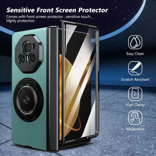 For Honor Magic V3 Gold Medal Rotating Folding Series Ring Holder Phone Case(Royal Blue) - Honor Cases by buy2fix | Online Shopping UK | buy2fix