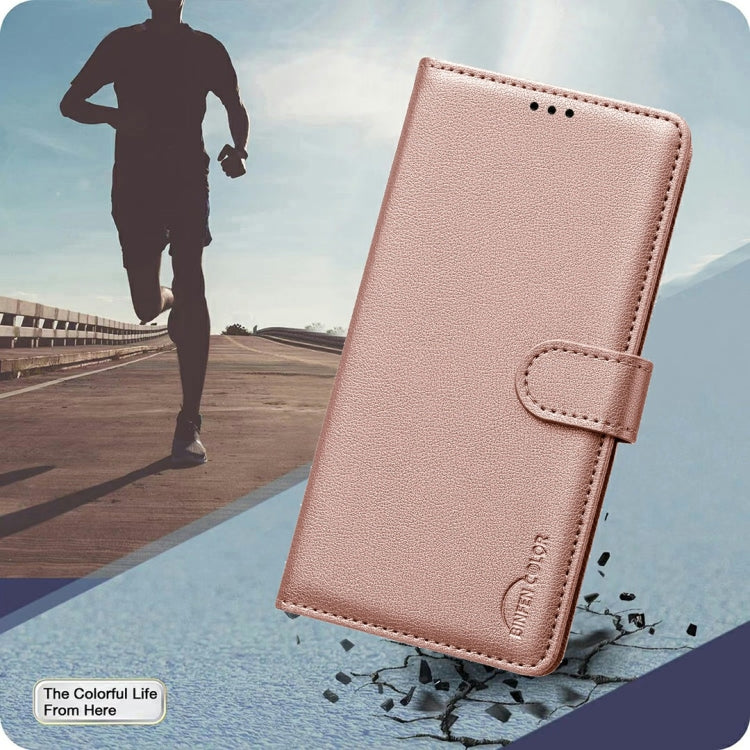For OnePlus 13 Litchi Texture RFID Anti-theft Leather Phone Case(Gold) by buy2fix