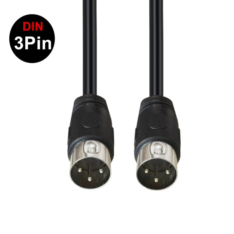 DIN Male to Male 3 Pin Signal Transmission for TV, DVD Player Adapter Cable, Length:0.5m(Black) by buy2fix