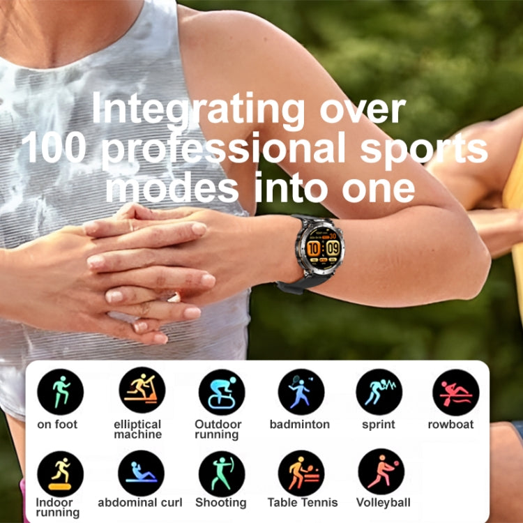 HT30 1.7 inch IP68 Waterproof Silicone Band Smart Watch, Support Flashlight / Banknote Detector Light / Compass(Blue) by buy2fix