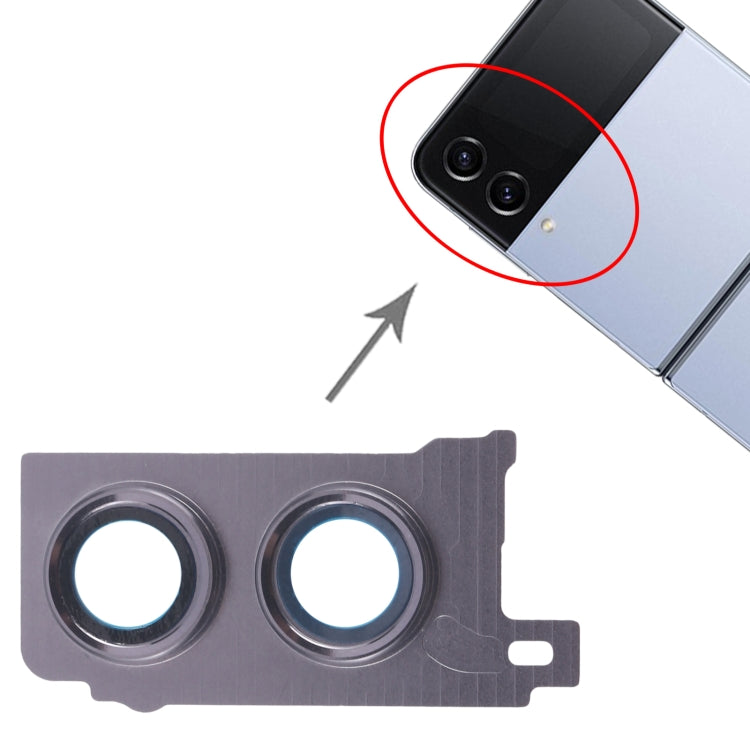 For Samsung Galaxy Z Flip4 SM-F721B 10pcs Rear Camera Lens Cover(Black) - Camera Series by buy2fix | Online Shopping UK | buy2fix