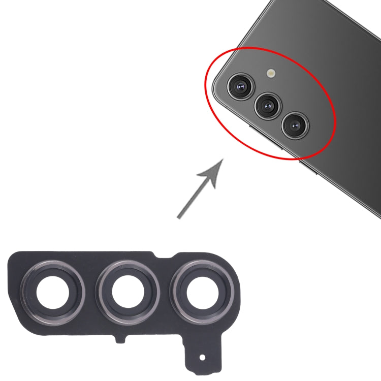 For Samsung Galaxy S24 SM-S921B 10pcs Rear Camera Lens Cover(Black) - by buy2fix | Online Shopping UK | buy2fix