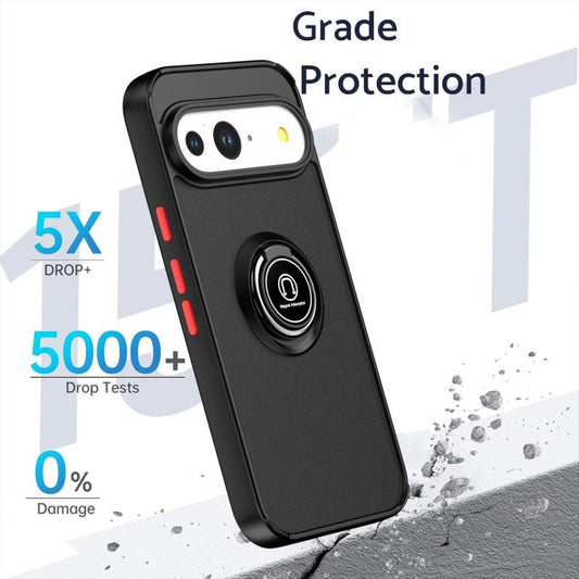 For Google Pixel 10 / 10 Pro Q Shadow 1 Series TPU + PC Phone Case with Ring(Yellow) - Google Cases by buy2fix | Online Shopping UK | buy2fix