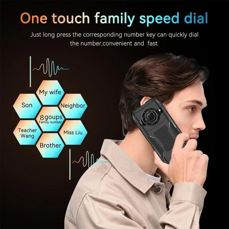 Q6000 Elder Keypad Phone, 2.4 inch, 6800mAh, Dual Flashlights, 21 Keys, SOS, FM, Dual SIM, GSM, Plug:US Plug(Black) - Others by buy2fix | Online Shopping UK | buy2fix