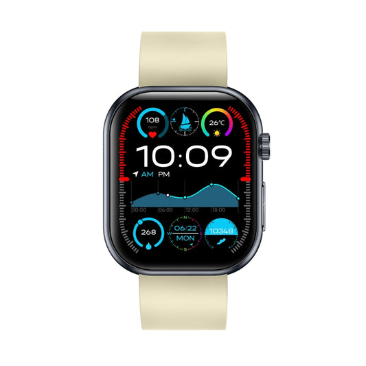 ET587 1.95 inch AMOLED Screen Smart Watch, ECG Electrocardiogram/Blood Sugar Monitoring(Yellow) by buy2fix