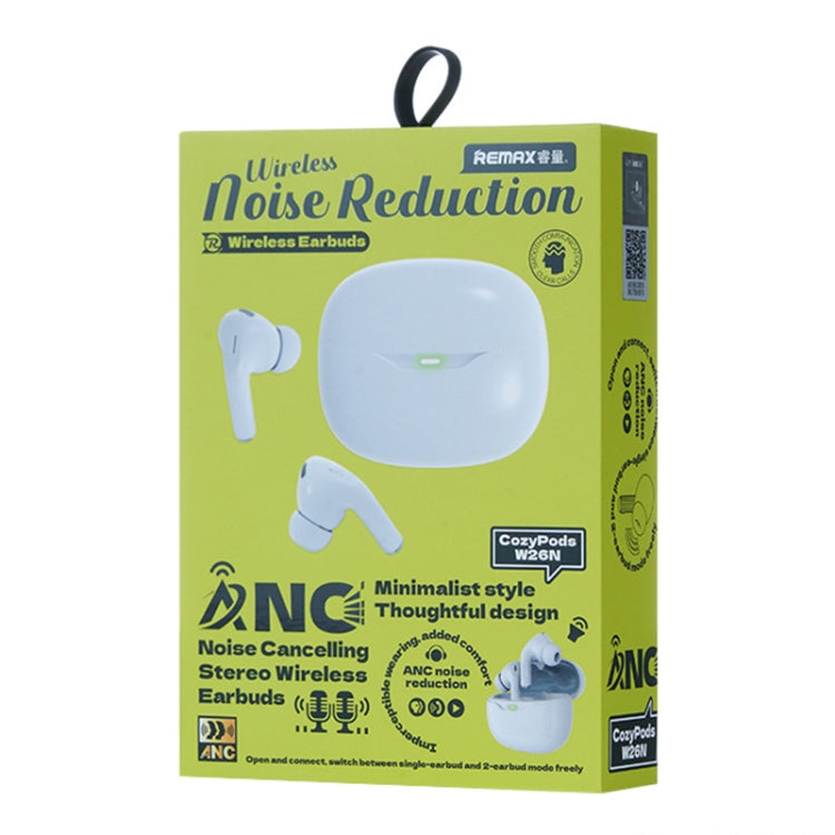 REMAX CozyBuds W26N ANC Wireless Bluetooth 5.4 Music Earphones(White) - Bluetooth Earphone by REMAX | Online Shopping UK | buy2fix