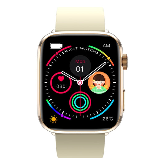 T92 1.81 inch IPS Square Screen Smart Watch, Heart Rate / Blood Oxygen / Blood Pressure(Yellow) by buy2fix