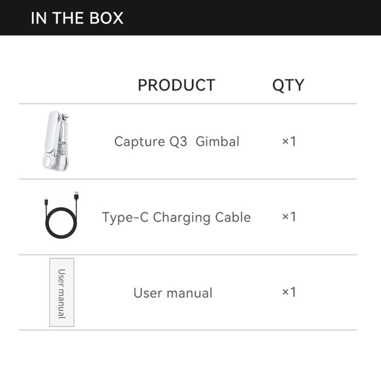 FUNSNAP Capture Q3 Single Axis Handheld Gimbal Phone Live Stabilizer(White) by FUNSNAP
