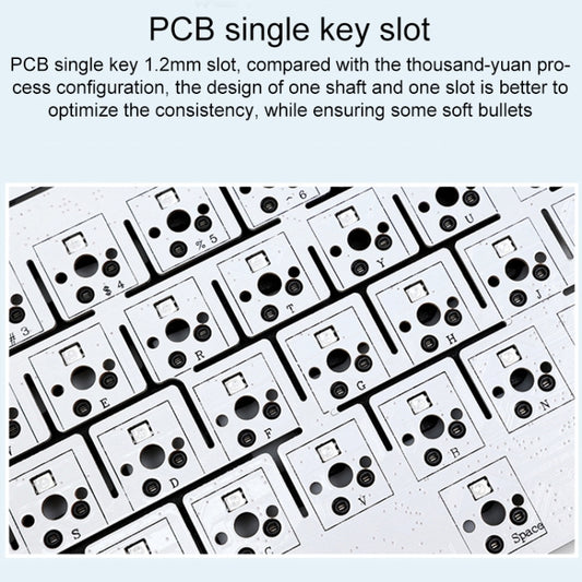 AULA F99 99 Keys Wired/2.4G/Bluetooth Three Model Customized RGB Mechanical Keyboard(Smoky Blue Sea Fog) by AULA